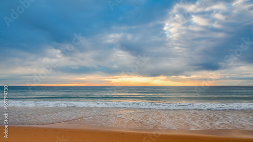 Cloudy Sunrise Seascape