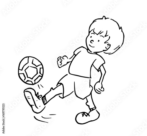 kleurplaat van voetballer