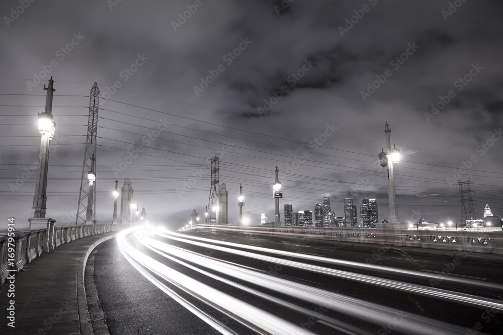 Fototapeta premium Busy ghost town at midnight