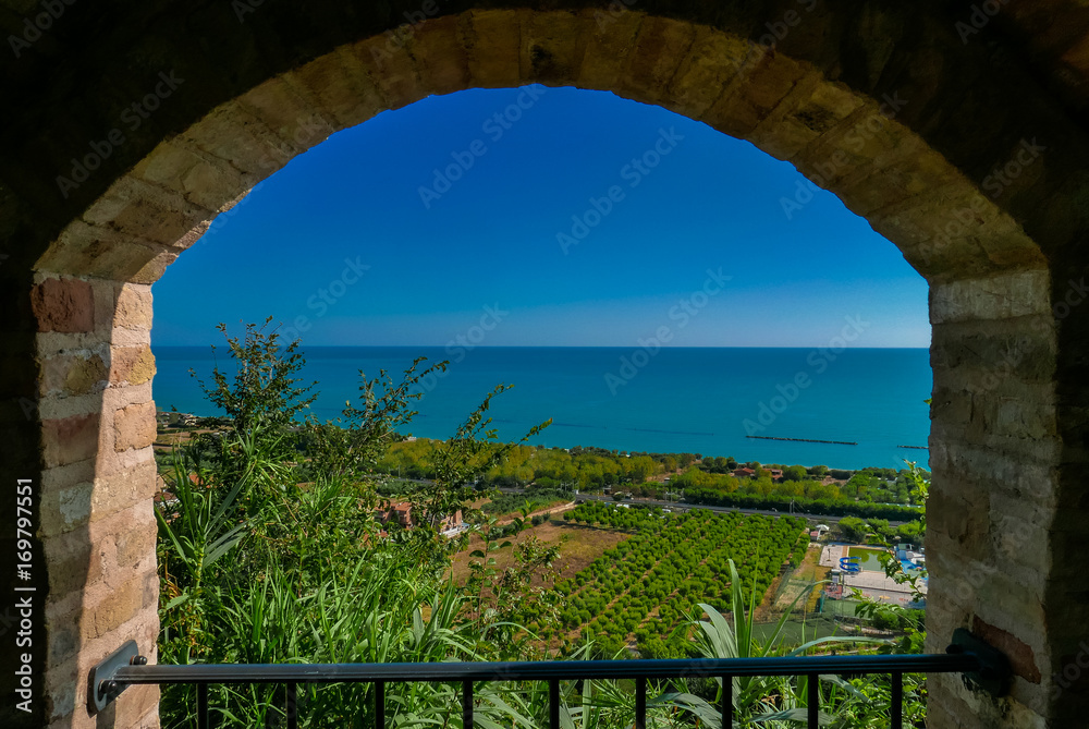 Landscape from Rock tower in Torre di Palme, Fermo Landscape from Rock tower in Torre di Palme, Fermo