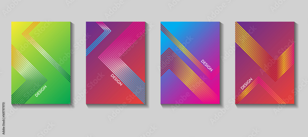 Colorful Cover Vector Design. Set of 80 Posters. Geometric Background. Vector templates for placards, banners, flyers, presentations and reports. Print