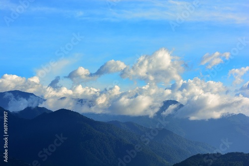 Mountains and clouds in the Hsinchu,Taiwan.