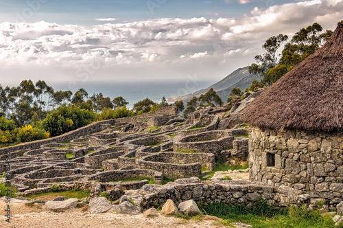 Celtic ruins in Santa Tecla, Galicia, Spain photo