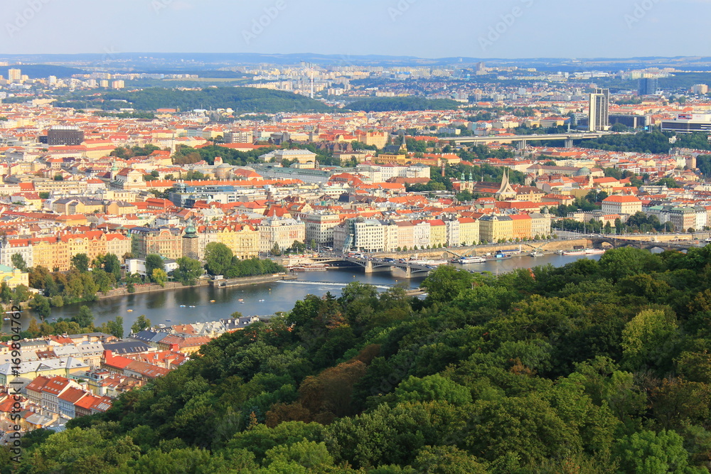 Vue panoramique de Prague