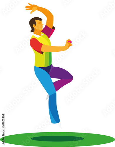 A cricketer is a bowler who serves the ball