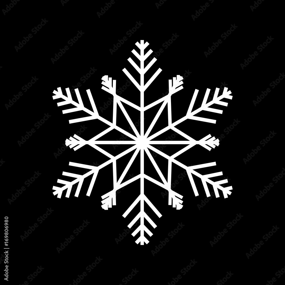 Snowflake white icon Snowflake white icon