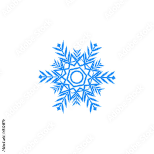Snowflake blue sign