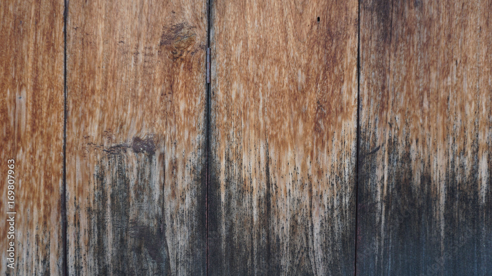 Naklejka premium Old wooden textured background.