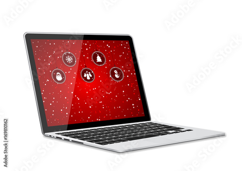 Open notebook isolated on white background