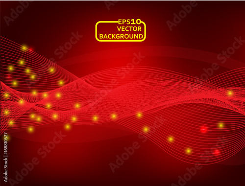 Bilde på lerret Abstract Red Background with Stripes. Minimal Banner.