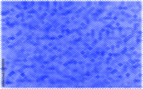 blue squares with transparency. aqua color background. abstract blue grunge texture. halftone effect. vector illustration