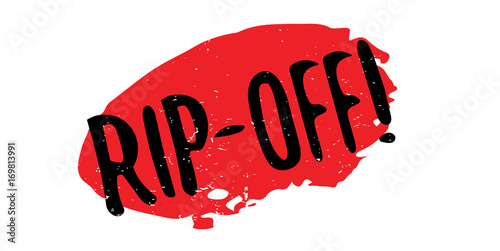 Rip-Off rubber stamp. Grunge design with dust scratches. Effects can be easily removed for a clean, crisp look. Color is easily changed.