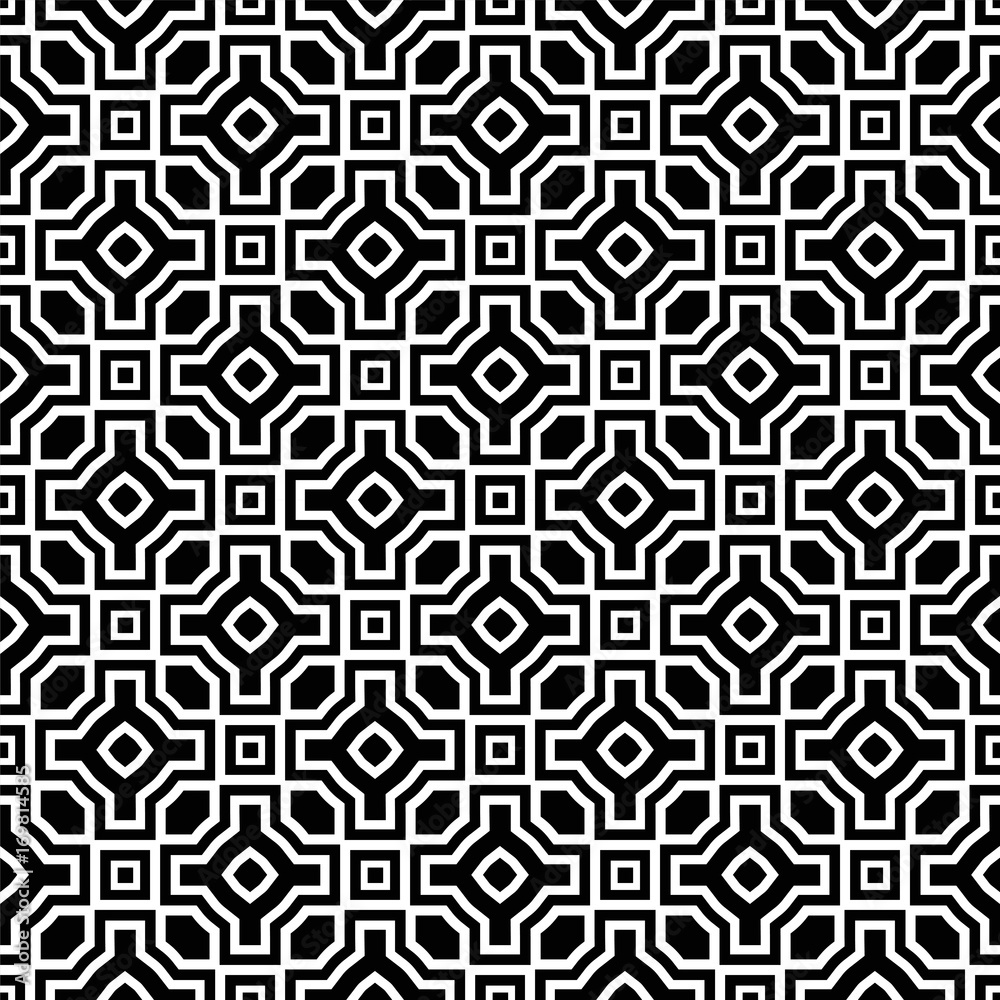 Geometric black and white seamless pattern Geometric black and white seamless pattern