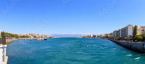Greece, Panoramic view of Chalkida town