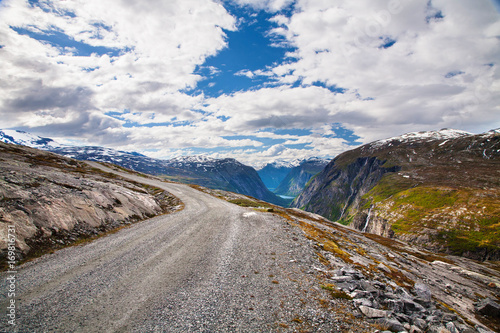 mountain view on Aursjovegen road  Norway
