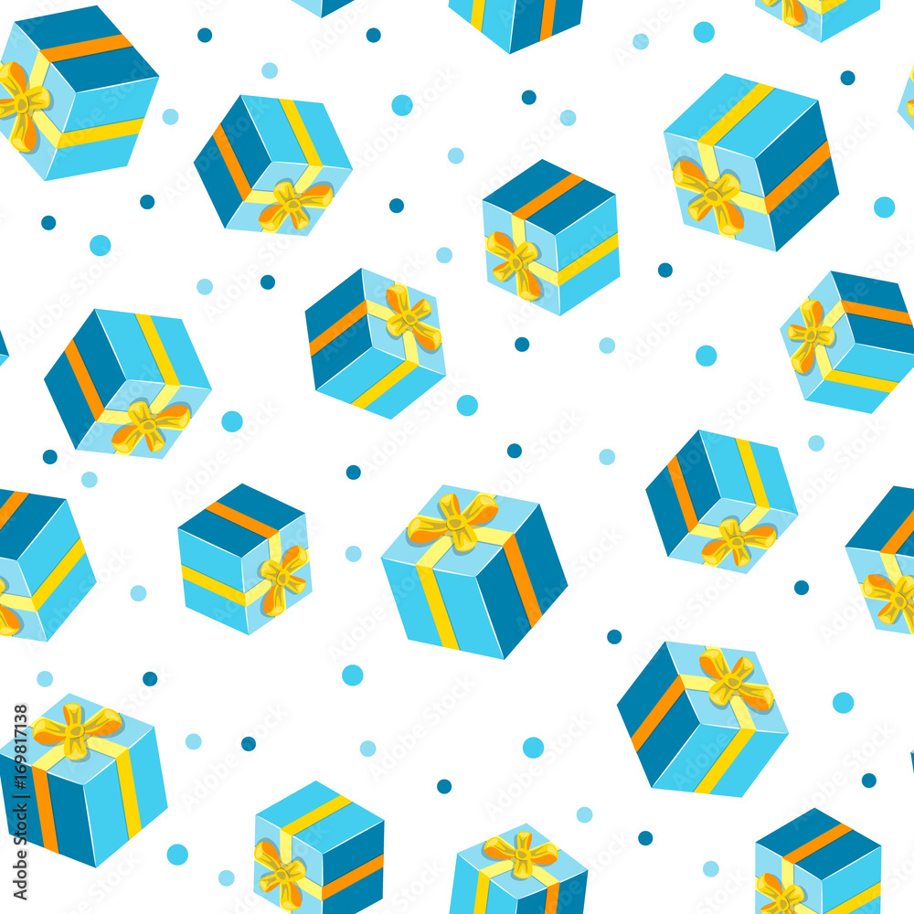 Seamless background pattern with gift Seamless background pattern with gift