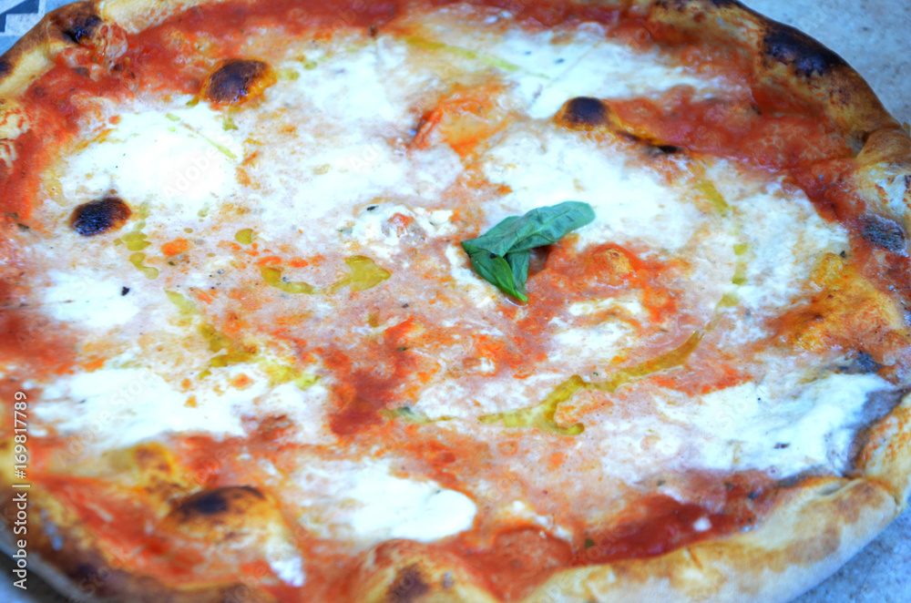 tasty italian pizza close up - traditional dish
