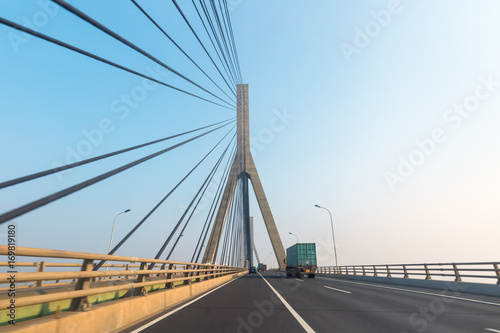 container trucks on bridge © chungking