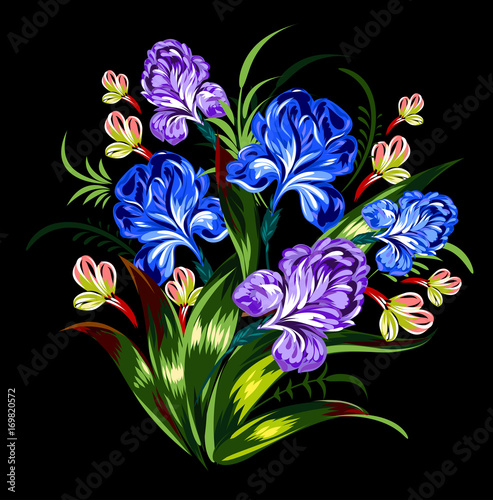 Fototapeta Naklejka Na Ścianę i Meble -  Luxury, lush flowers, postcard, sticker