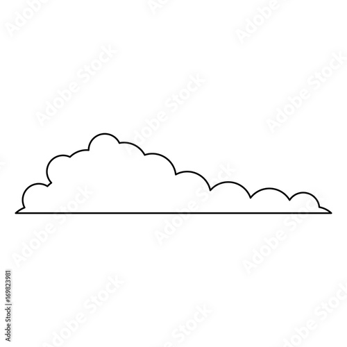 cloud monochrome in white background