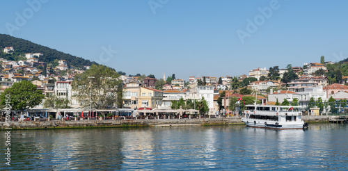 View of Heybeliada island from the sea with summer houses. the island is the second largest one of four islands named Princes' Islands in the Sea of Marmara, near Istanbul, Turkey © Khaled El-Adawi