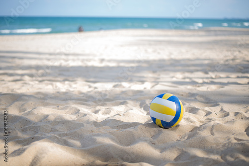 Beach volleyball on the beach