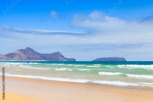 Sandy beach of the island of Porto Santo © evannovostro