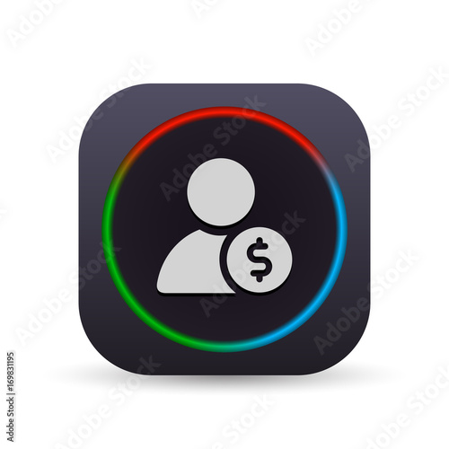 Dark MultiColor Web Button