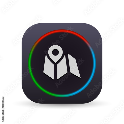 Dark MultiColor Web Button