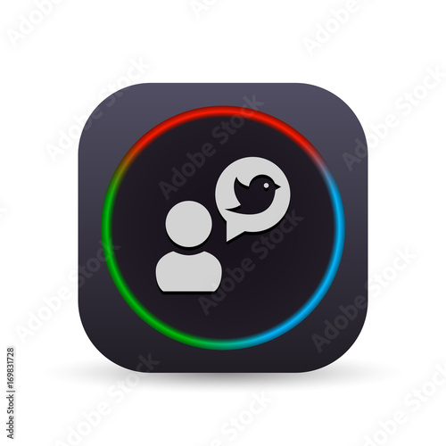 Dark MultiColor Web Button