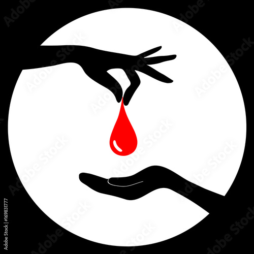 Drop of blood in hand6