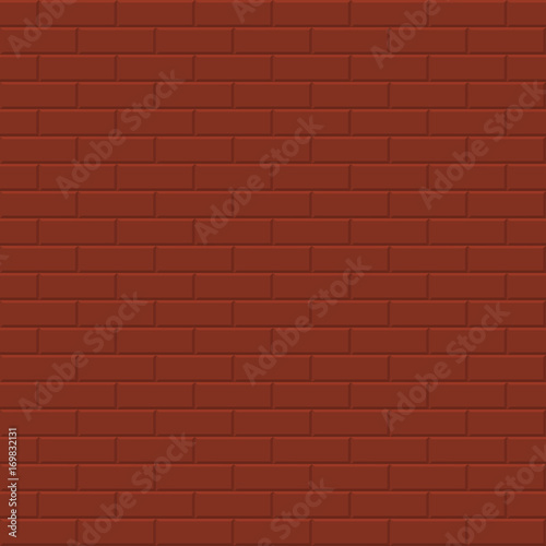 Brick wall vector background - seamless texture.