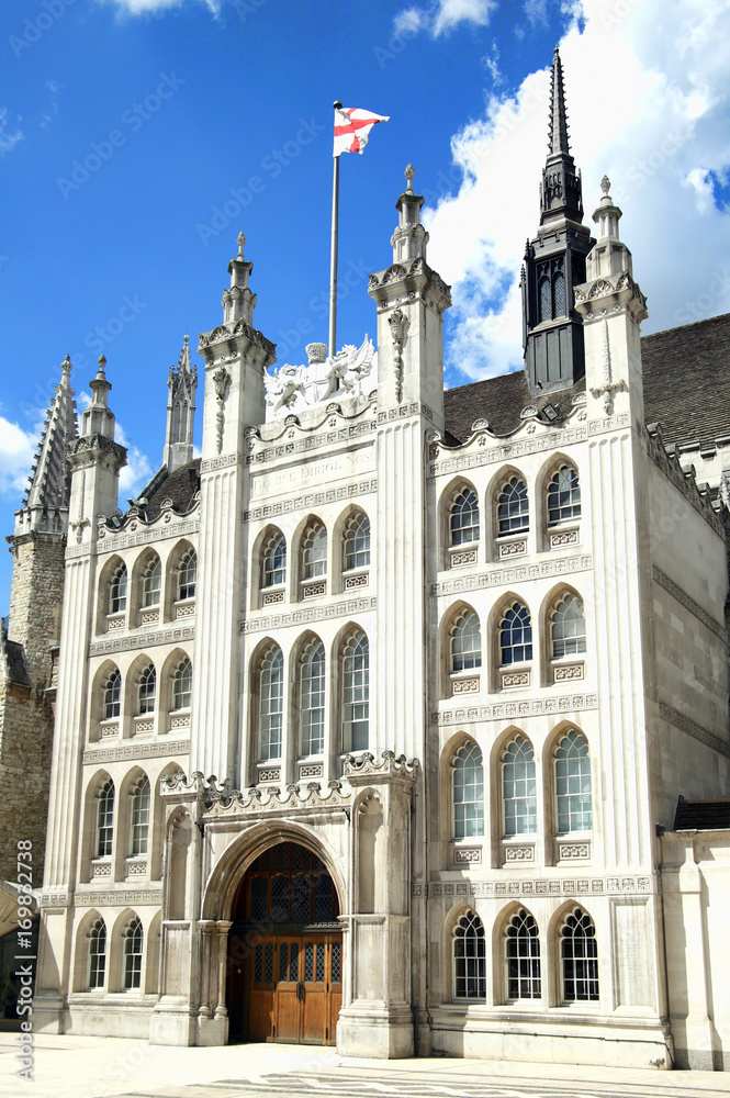 The Guildhall which is a popular tourist attraction in the London, UK