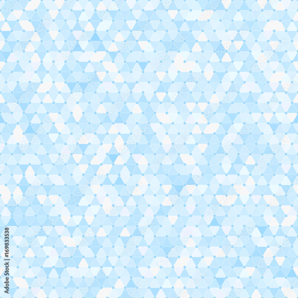 Blue triangle seamless mosaic background
