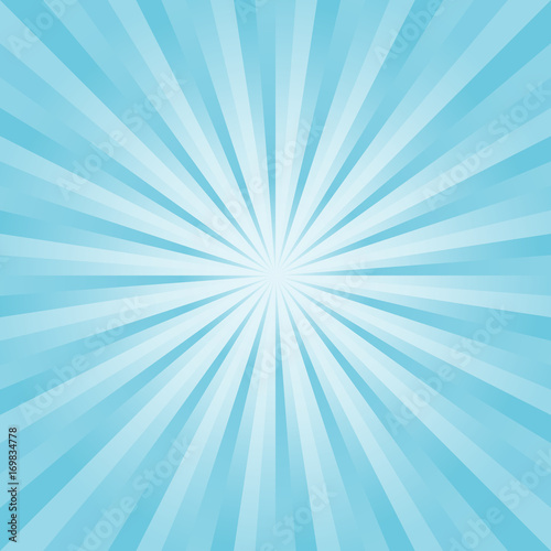 Abstract light Blue rays background. Vector