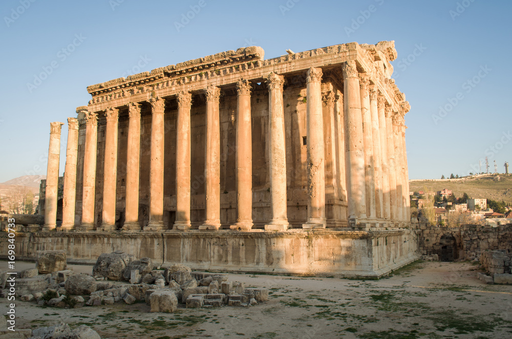 Obraz premium Fantástico templo de Baco, ruínas de Baalbek, Líbano