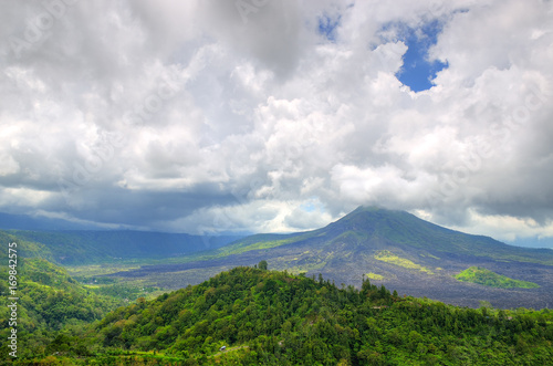 Landscape of Batur volcano on Bali island, Indonesia..