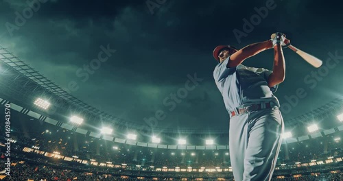 Baseball male player in action