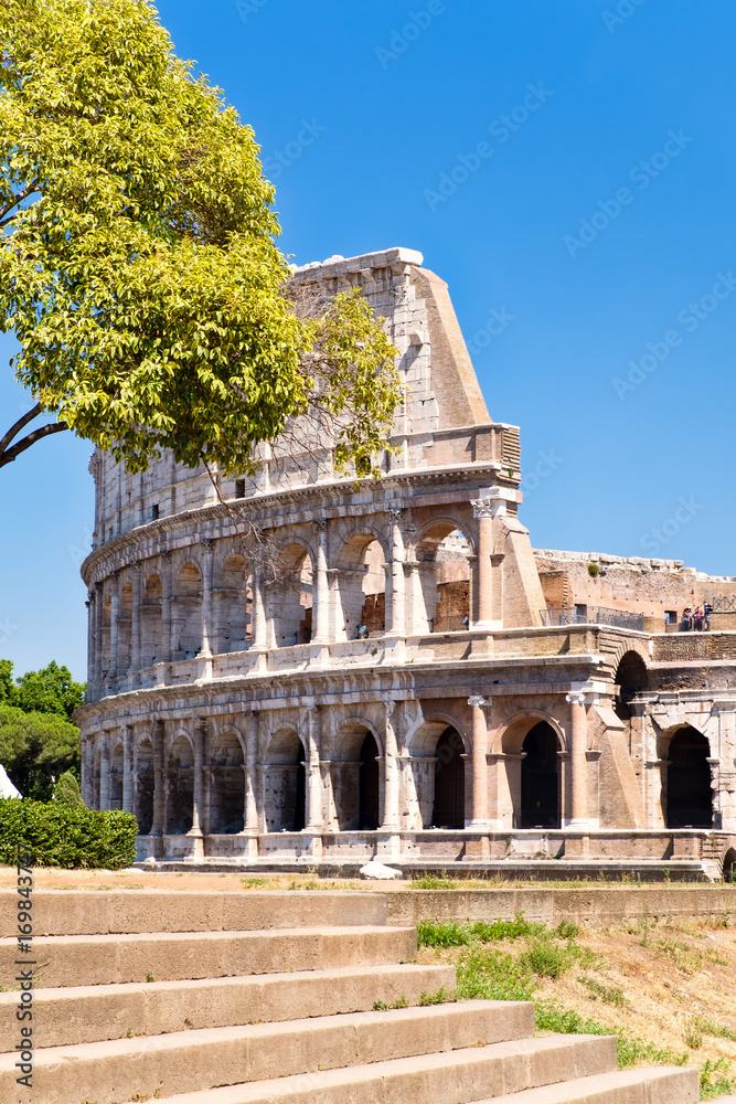 Ruins of the Colosseum in Rome on a summer day Ruins of the Colosseum in Rome on a summer day
