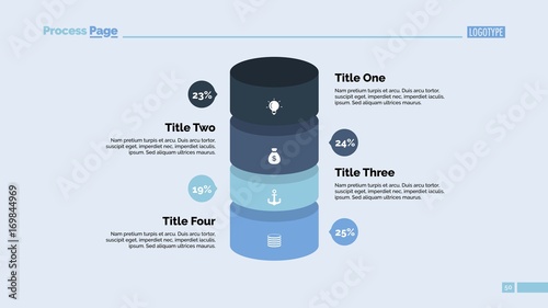 Four Percentage Cylinders Slide Template