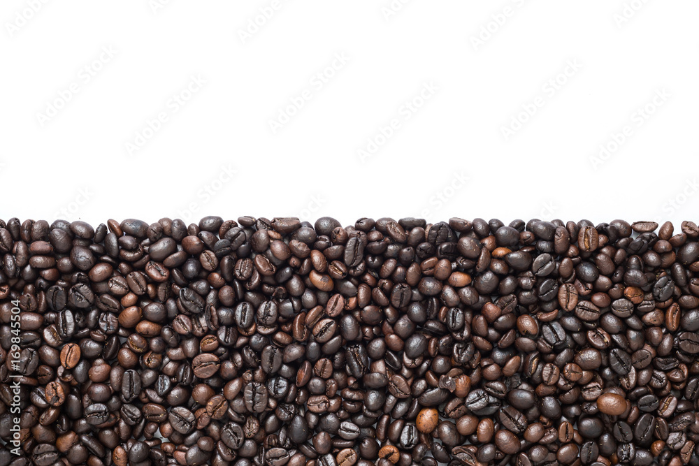 Coffee beans on white background Coffee beans on white background