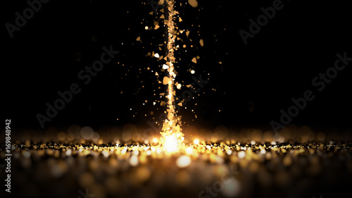 Stream glitter gold black b...