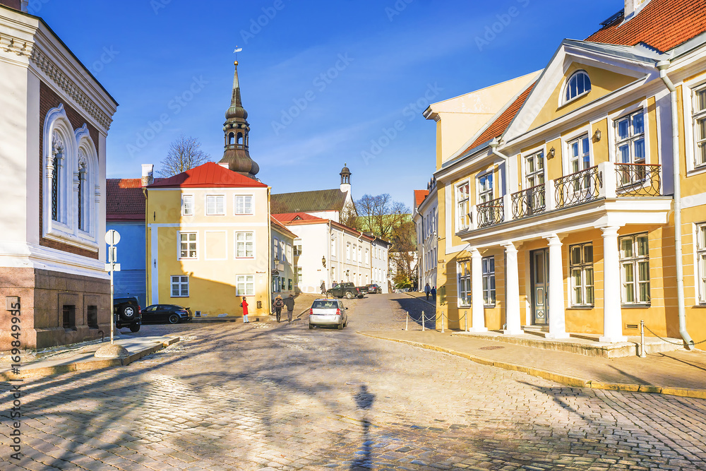 Obraz premium Streets of the old Tallinn, Estonia