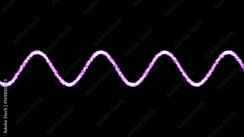 Abstract Audio Sound Wave Particle Animation - Loop Purple