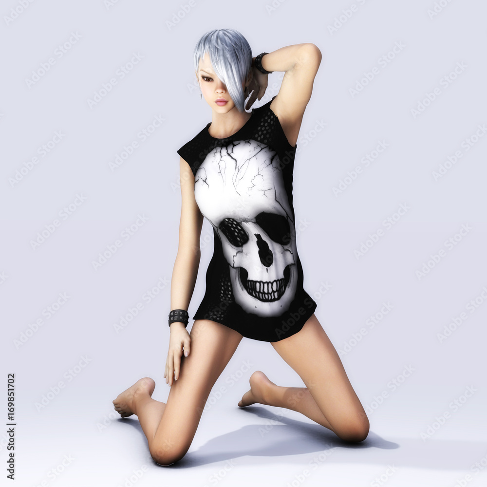 Digital 3D Illustration of an attractive Female Digital 3D Illustration of an attractive Female