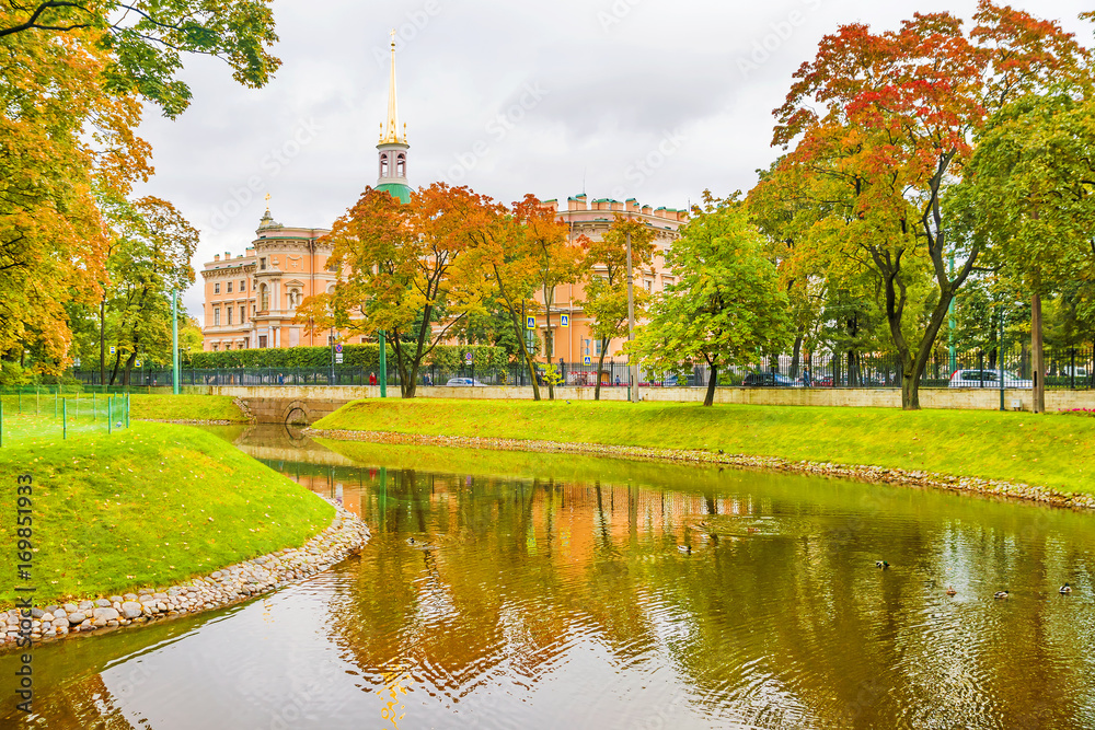 Autumn St. Petersburg. View of the Mikhailovsky Castle