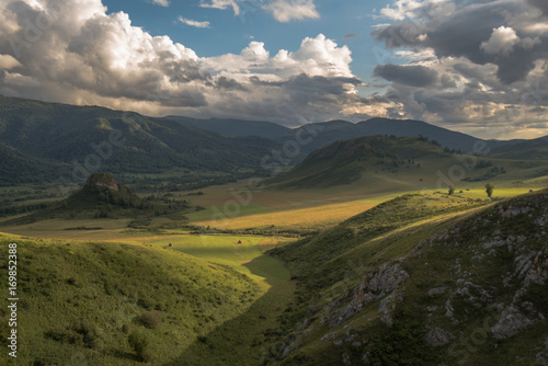 Nice evening in the Altai mountains