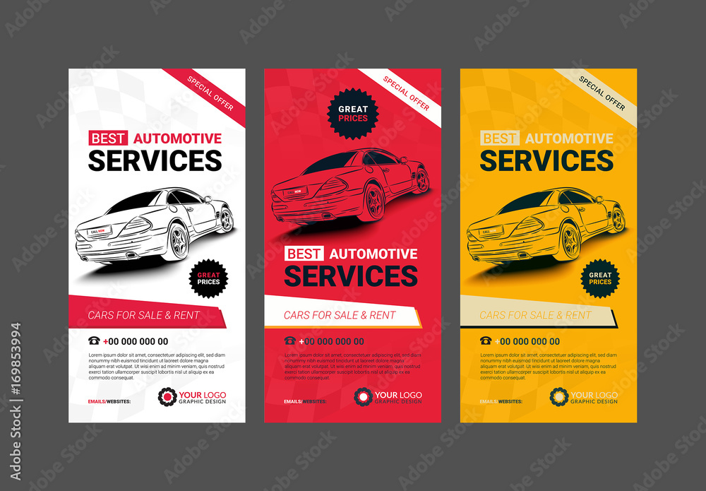 Small Automotive Service Flyer Layout 1 Stock Template Adobe Stock