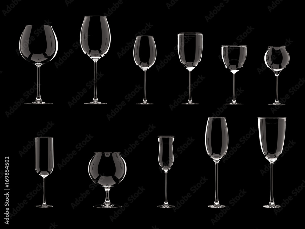 Glass for wine. 3d illustration, 3d rendering. Glass for wine. 3d illustration, 3d rendering.