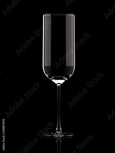 Glass for wine. 3d illustration, 3d rendering.